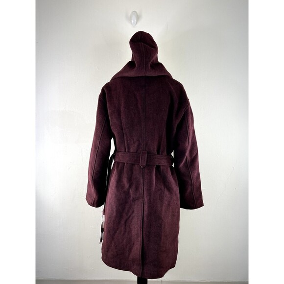 Avec Les Filles Women's Beet Hoodie Long Sleeve Belt Coat SZ S - Picture 3 of 3